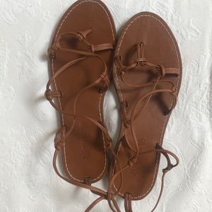 Madewell boardwalk lace up sandal